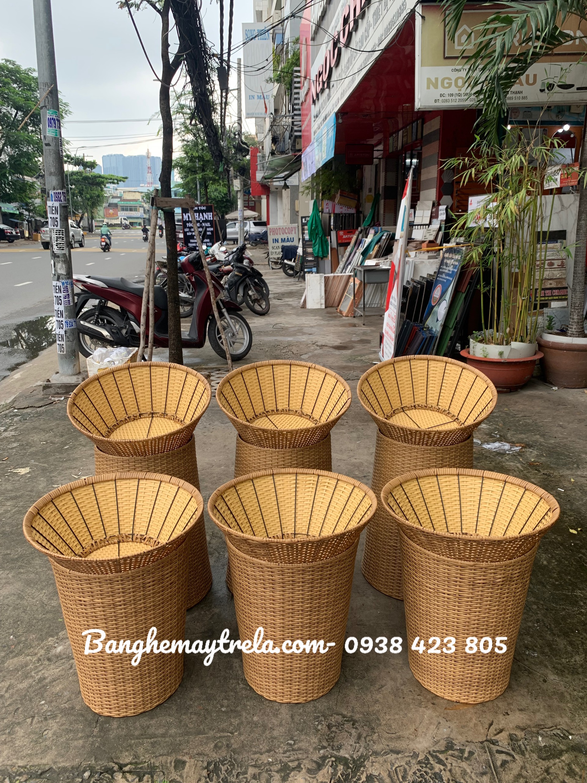 Sọt trưng trái cây hoa quả mây nhựa